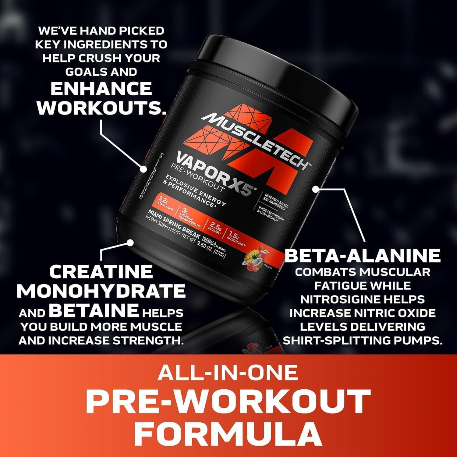 MuscleTech Vapor X5 Pre-Workout Powder for Peak Performance