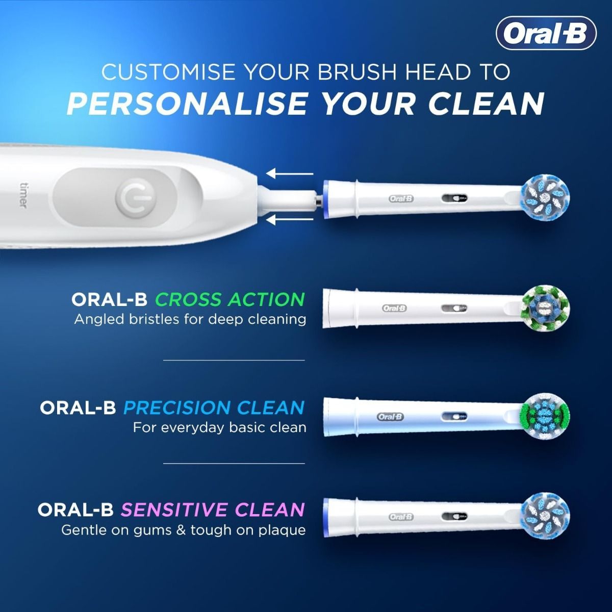 Oral-B Pro Expert Battery Powered Electric Toothbrush, Multicolour - CrossAction Head, Plaque