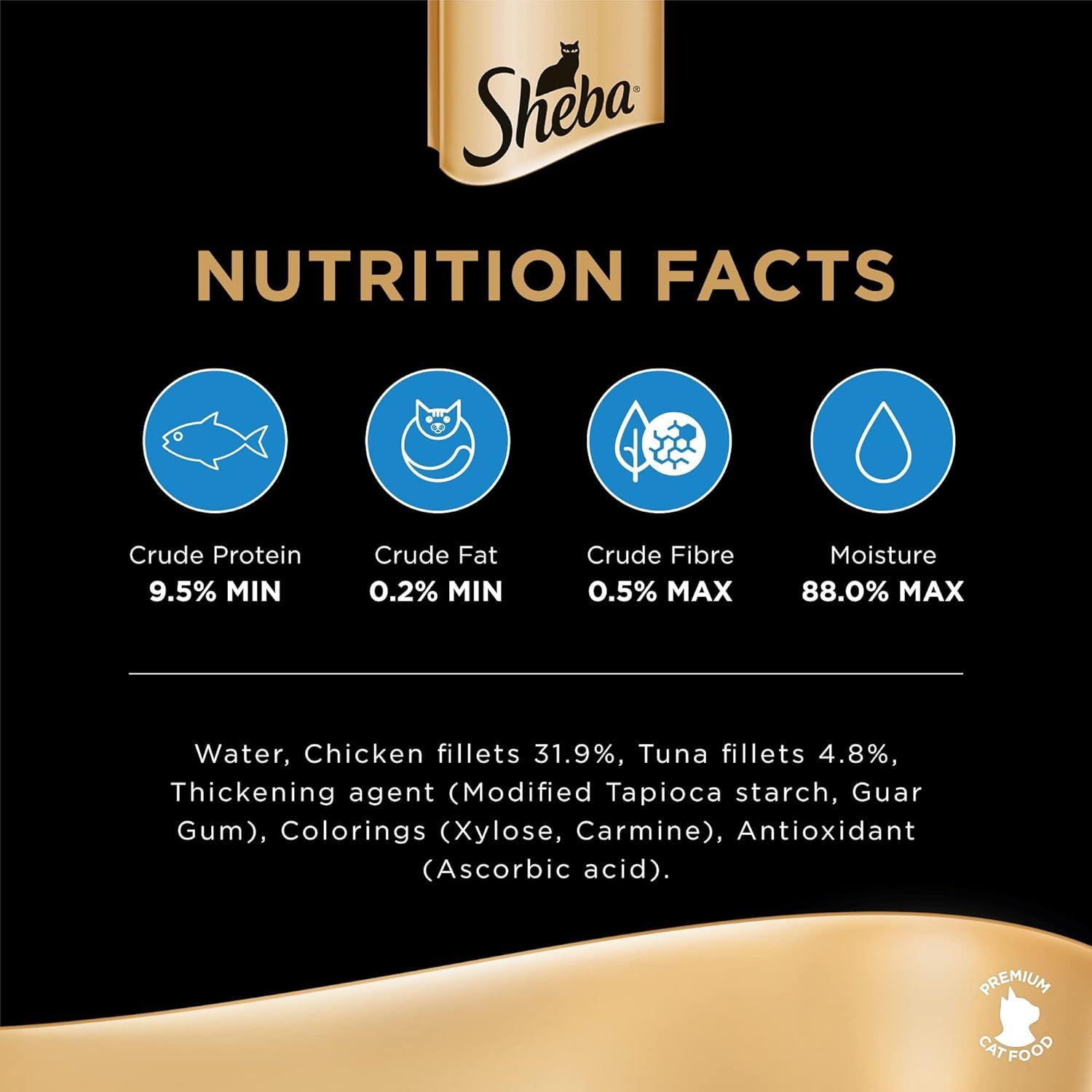 Sheba Wet Cat Food Chicken with Sustainable Tuna Filets - 16x60g