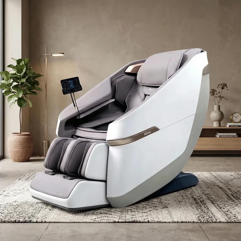 Rotai Jimny A36 Massage Chair with Full-Body Shiatsu, 12 Auto Programs, Zero Gravity, Carbon Fiber Heat Therapy & Built-In Speakers | Grey