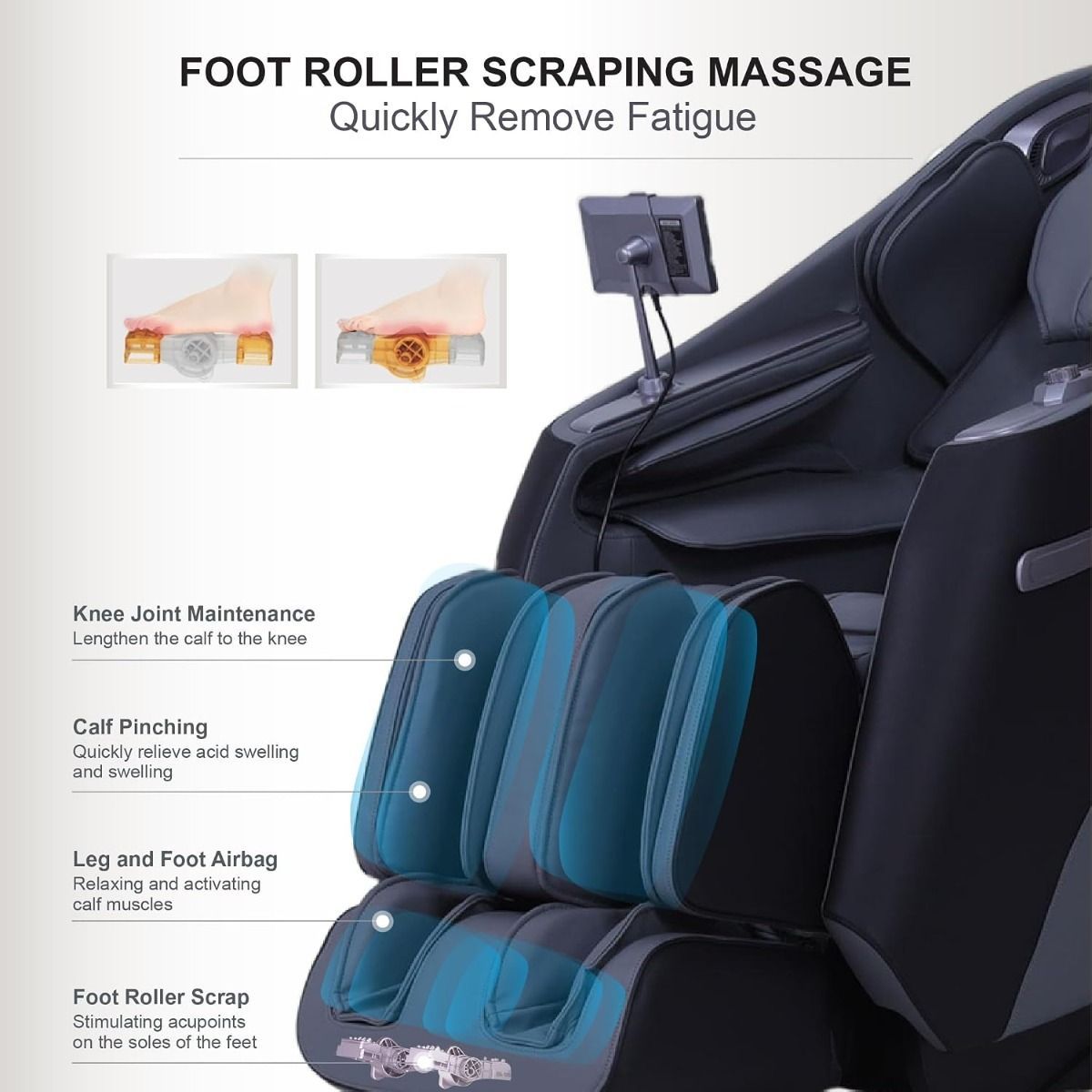 ARES uRoyal 3D Massage Chair, SL-Track, Voice Control, 12 Auto Programs, 3 Zero-Gravity Positions, Full Body Heat