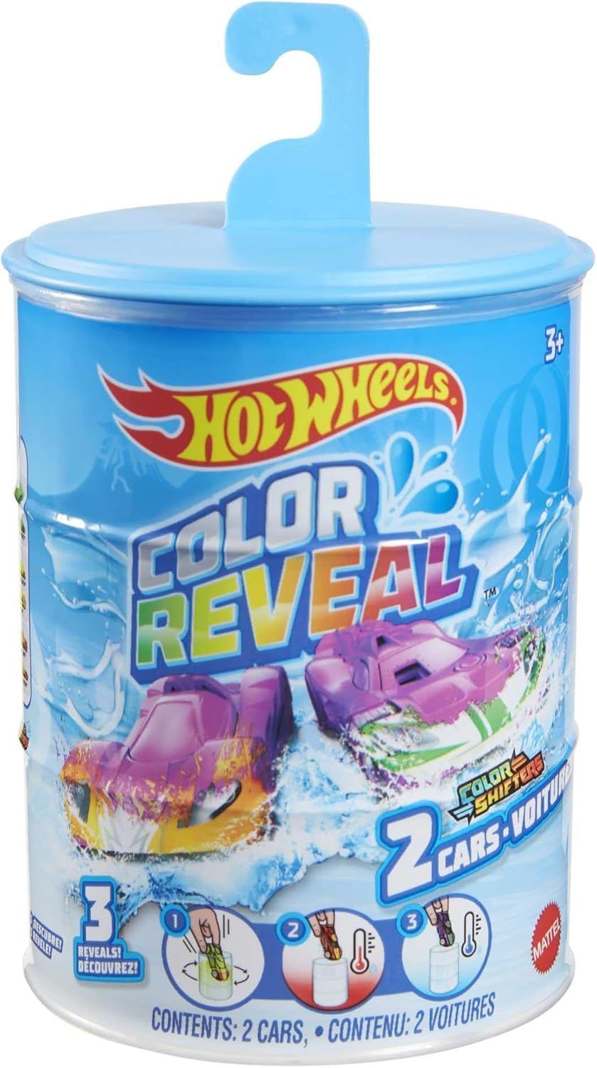 Hot Wheels Color Reveal 2 Pack: Surprise Vehicles with Color-Change Fun