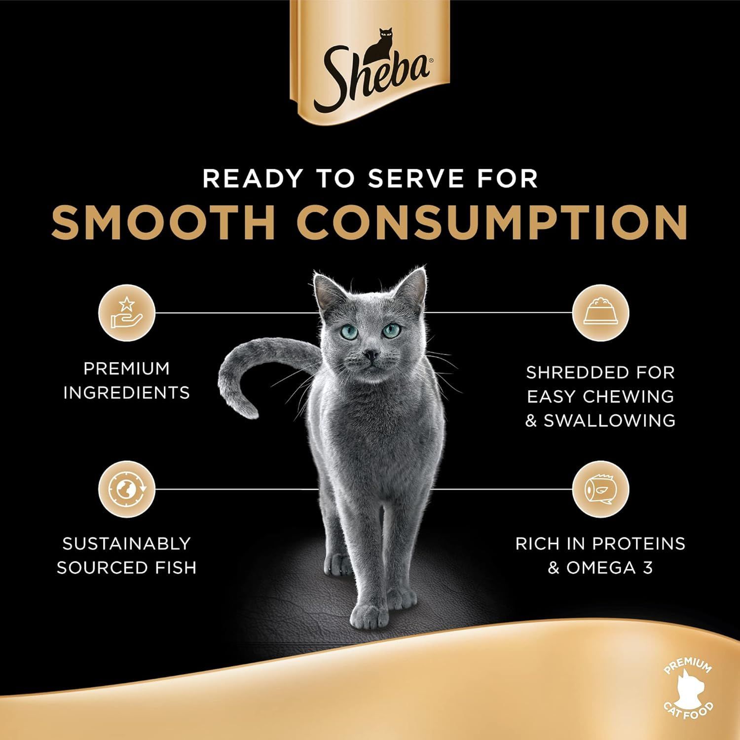 Sheba Wet Cat Food Chicken with Sustainable Tuna Filets - 16x60g