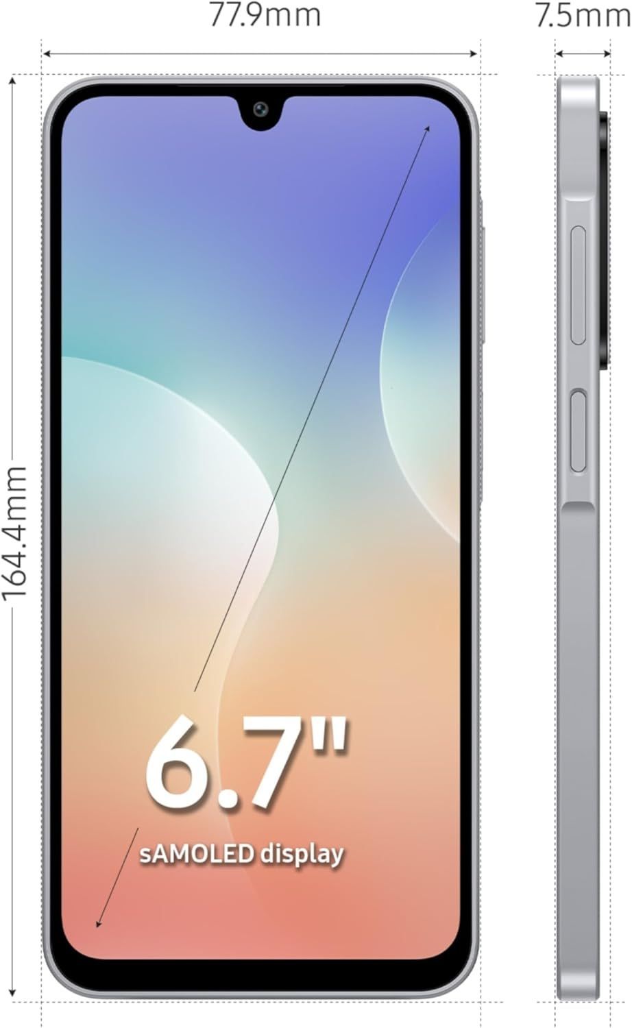 Samsung Galaxy M17 5G, 4GB RAM, 128GB Storage, 50MP Camera, IP54 |Moonlight Silver