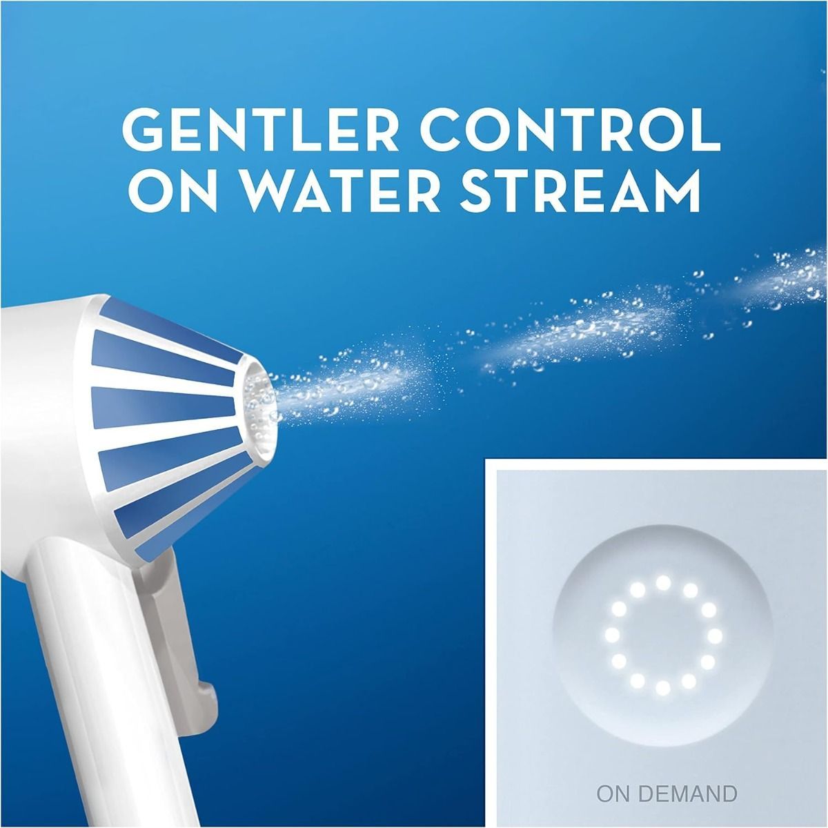 Oral-B Aquacare 4 Cordless Water Flosser with Oxyjet Technology, White - Portable Oral Irrigator
