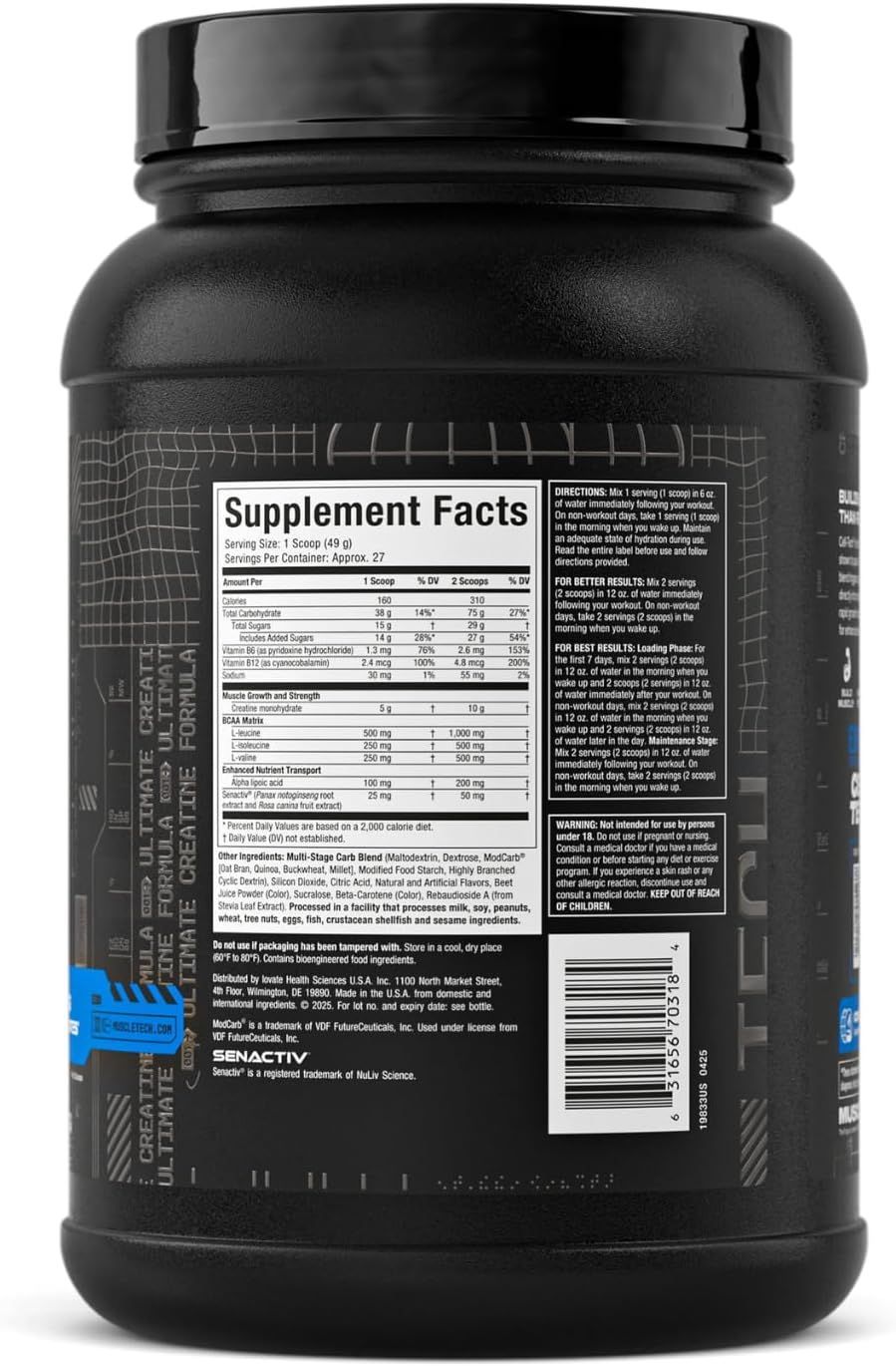 Muscletech Cell-Tech Creatine Monohydrate with BCAAs - 1360g