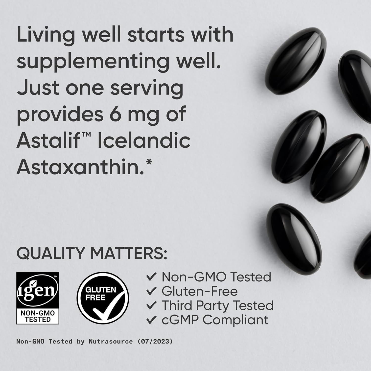 Sports Research Astaxanthin 6mg with Organic Coconut Oil - 120 Mini Softgels