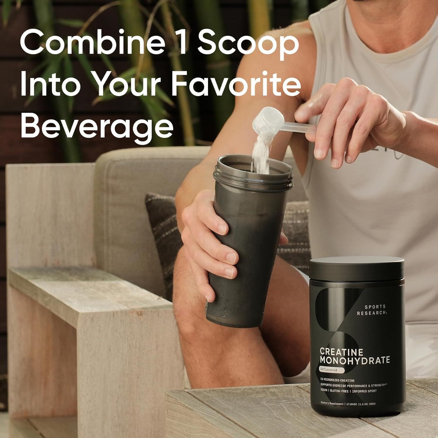 Sports Research Creatine Monohydrate - Boost Strength, Performance & Recovery