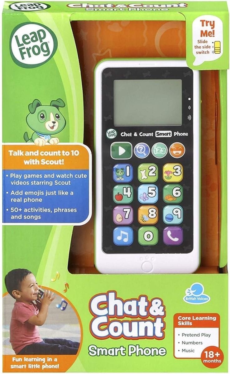 LeapFrog Chat and Count Smart Phone - Educational Kids Mobile Toy for Toddlers 18 Months to 4 Yrs