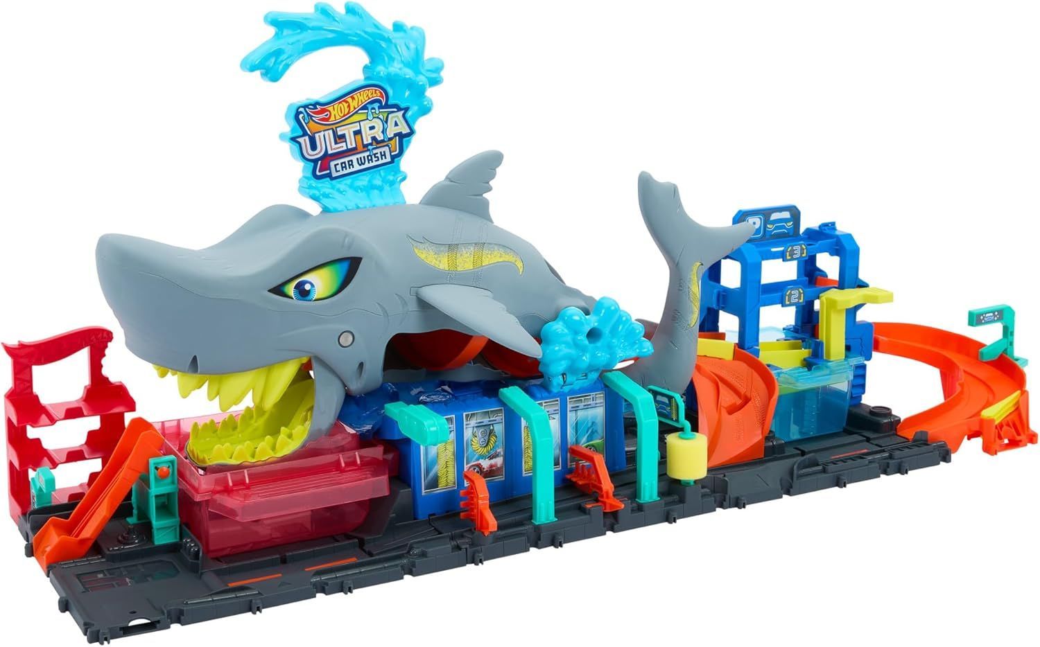 Hot Wheels City Shark Wash Station - Color Reveal Fun with 1:64 Car