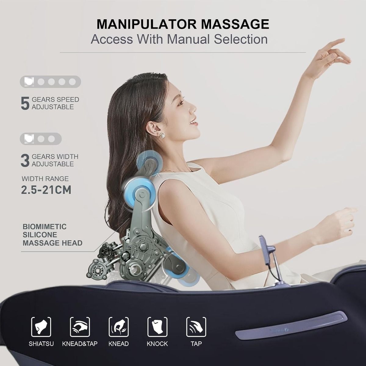 ARES uRoyal 3D Massage Chair, SL-Track, Voice Control, 12 Auto Programs, 3 Zero-Gravity Positions, Full Body Heat