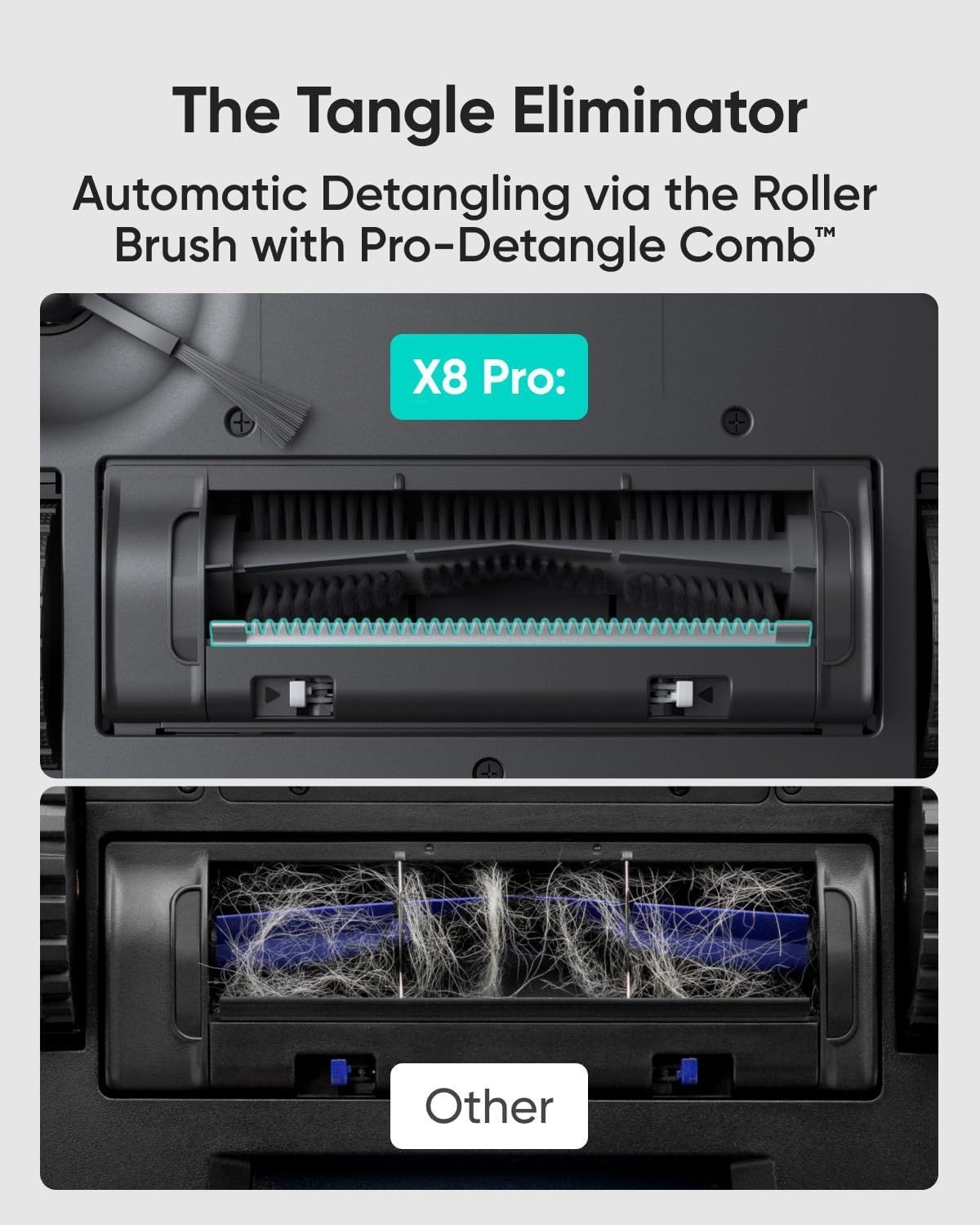 eufy Clean X8 Pro Robot Vacuum & Mop, Self-Emptying Station, Dual-Turbine Suction, Smart Mapping, App Control - Black
