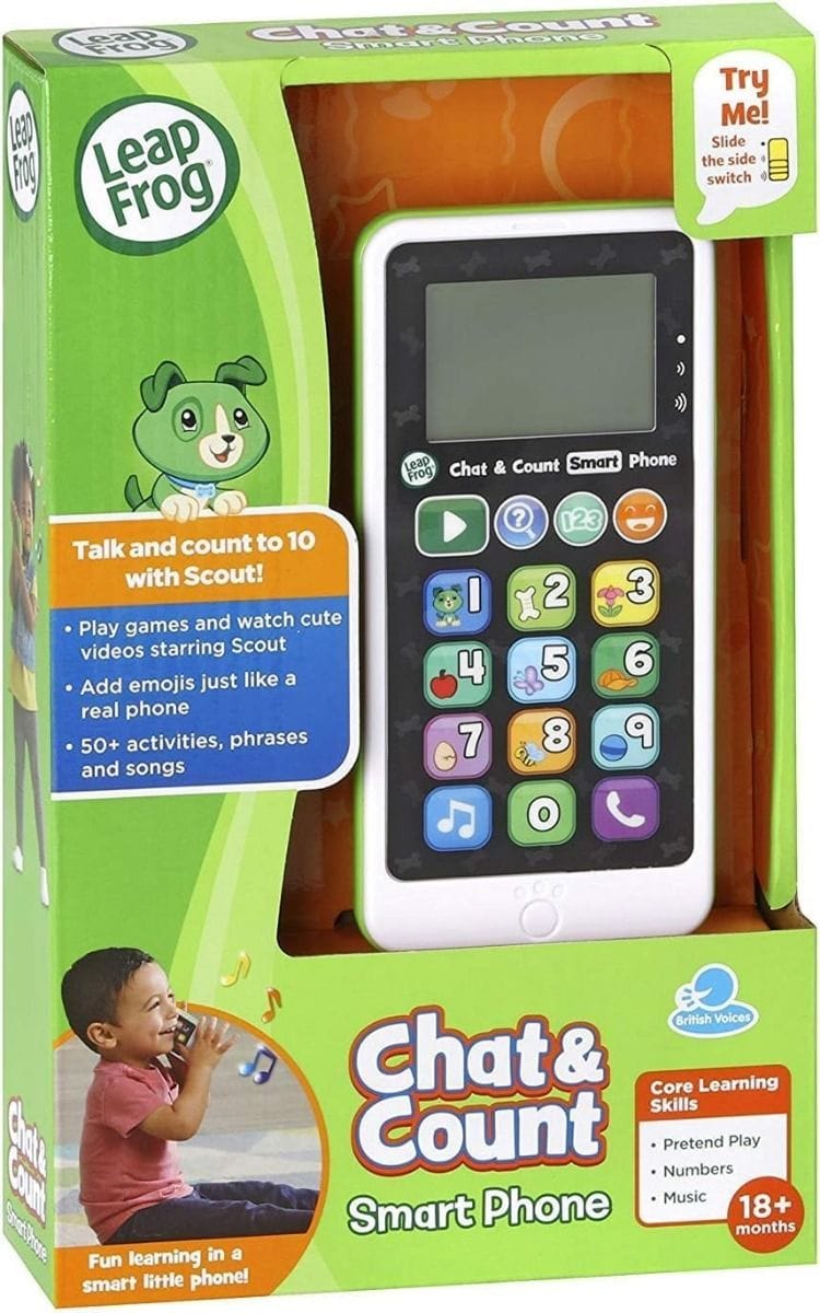 LeapFrog Chat and Count Smart Phone - Educational Kids Mobile Toy for Toddlers 18 Months to 4 Yrs