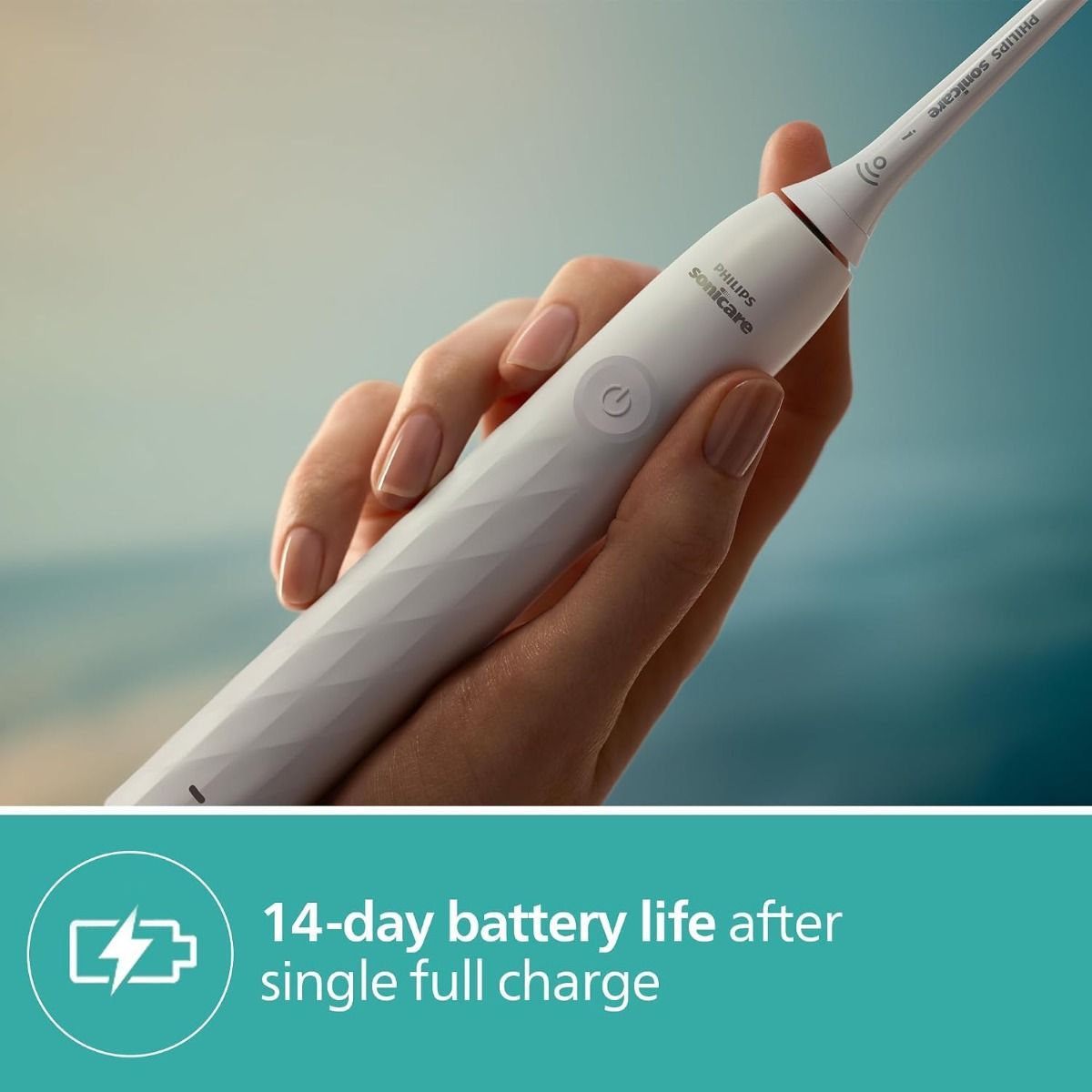 Philips Sonicare 1000 Series Electric Toothbrush - Rechargeable Sonic Toothbrush, EasyStart, White