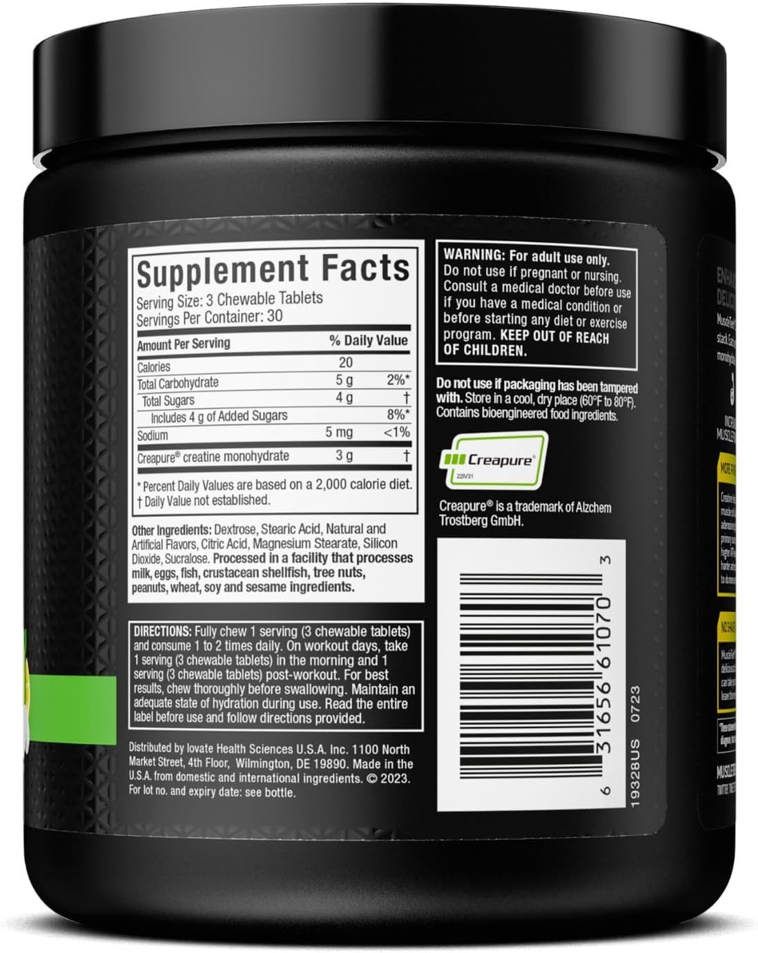 Muscletech Creatine Chews - Creapure Monohydrate for Muscle & Energy Boost