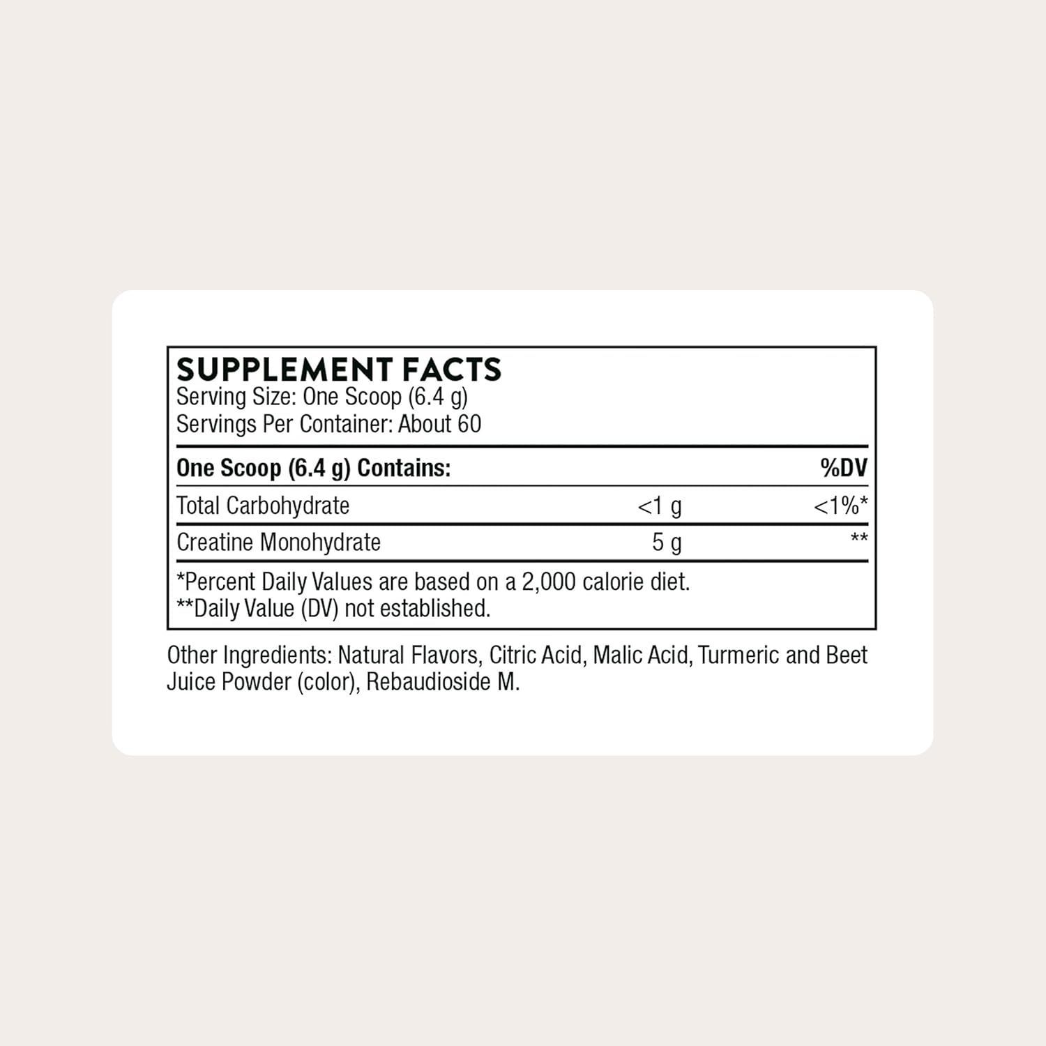 Thorne Creatine Monohydrate Powder - Boost Muscle & Brain Function - Pineapple Orange Flavor
