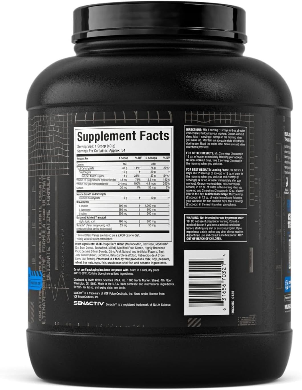MuscleTech Cell-Tech Creatine Powder - Post Workout Recovery Drink (2630g)