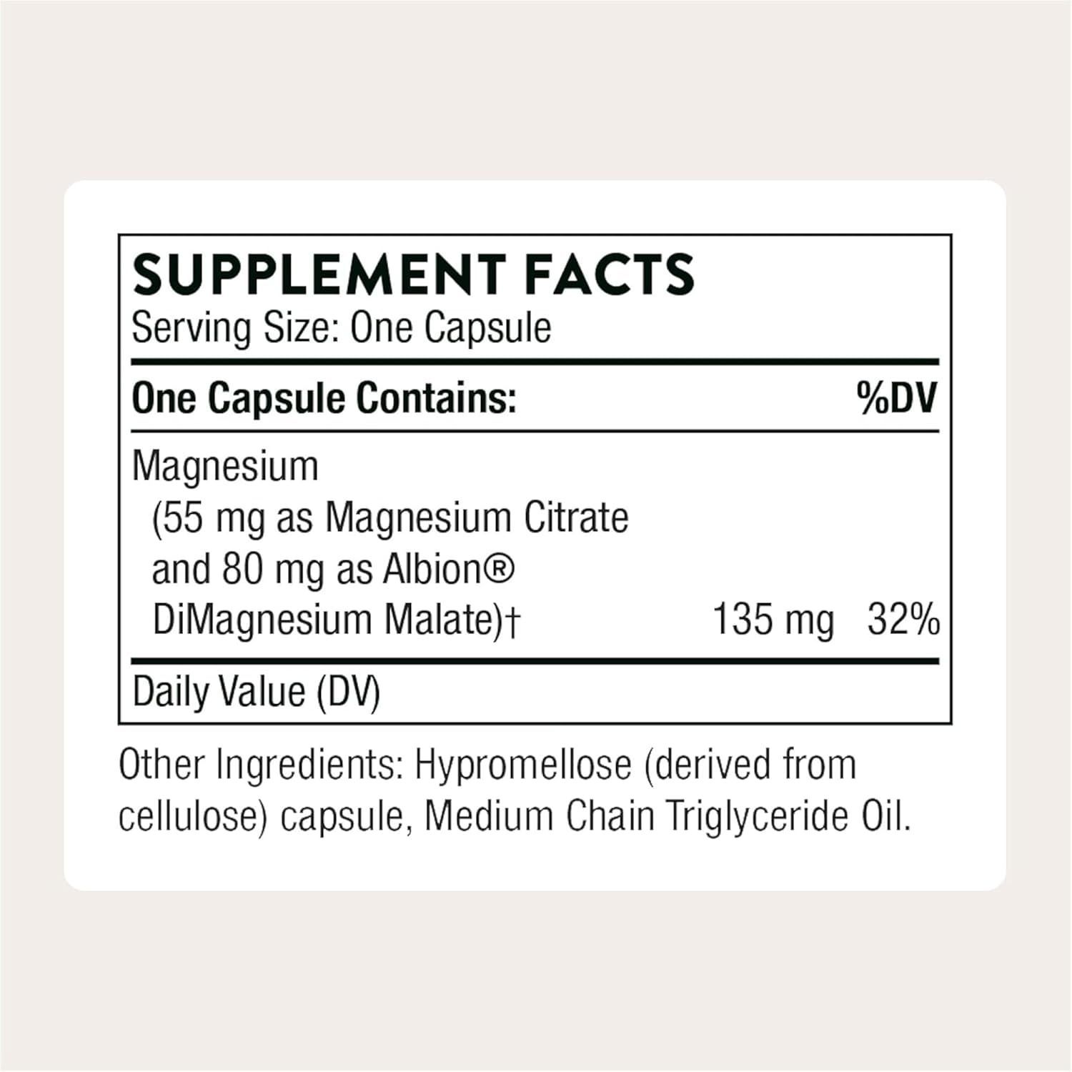 Thorne Magnesium CitraMate Heart & Muscle Support Supplement (90 Servings)