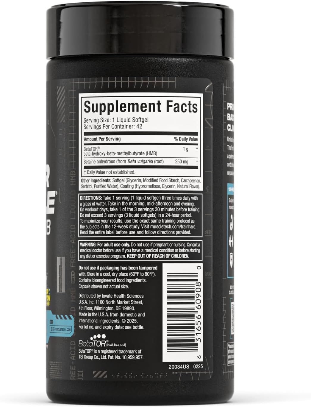 MuscleTech Clear Muscle HMB Supplements 1000mg | Enhance Recovery & Lean Muscle