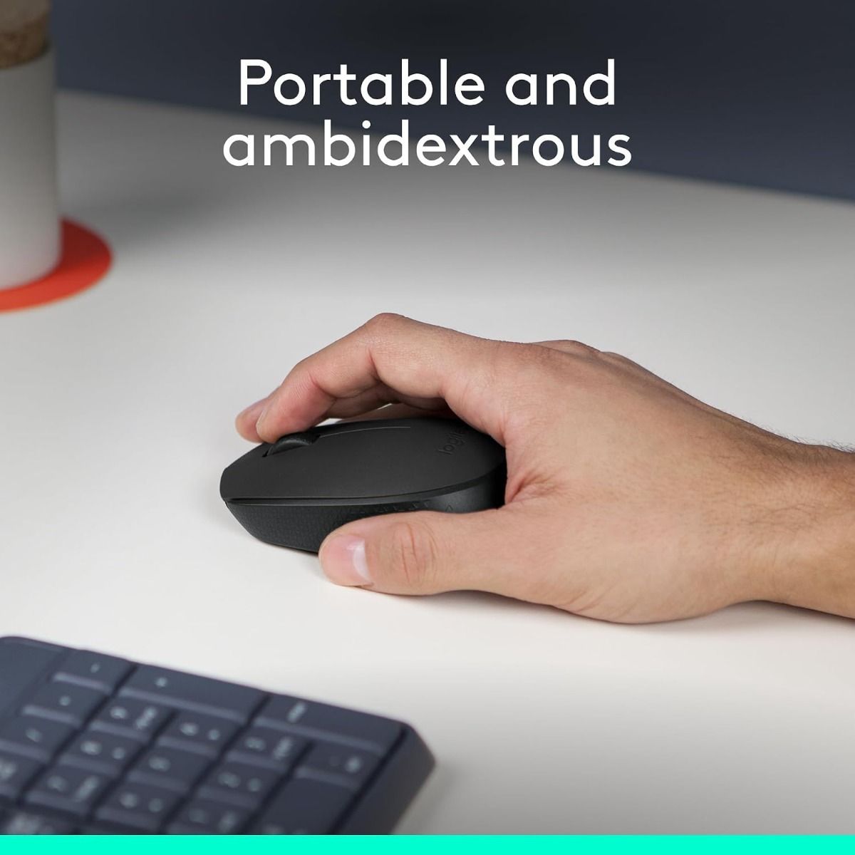 Logitech M171 Wireless Mouse, 2.4 GHz USB Mini Receiver, Optical Tracking |Black