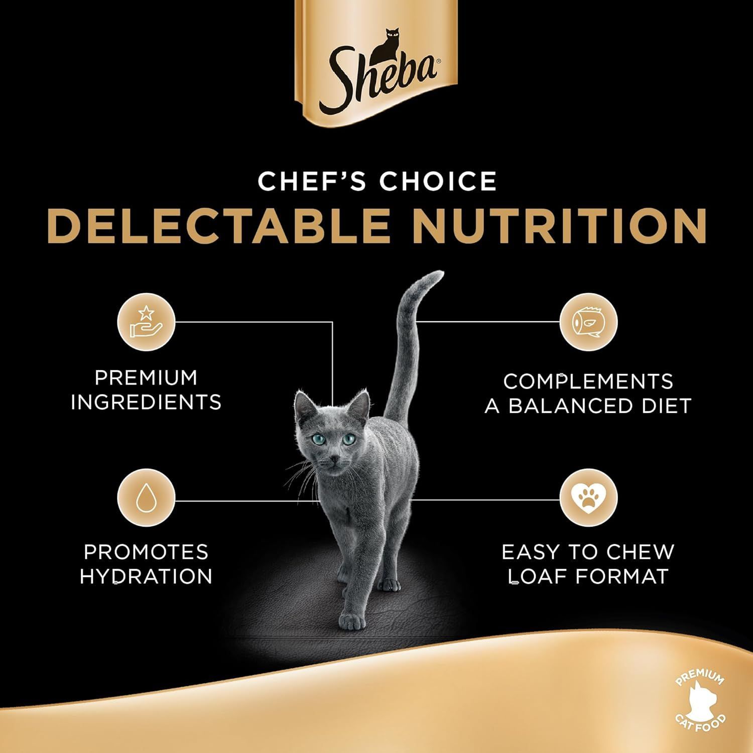 Sheba Premium Chicken Wet Cat Food - Tender Loaf, 48x70g Pack