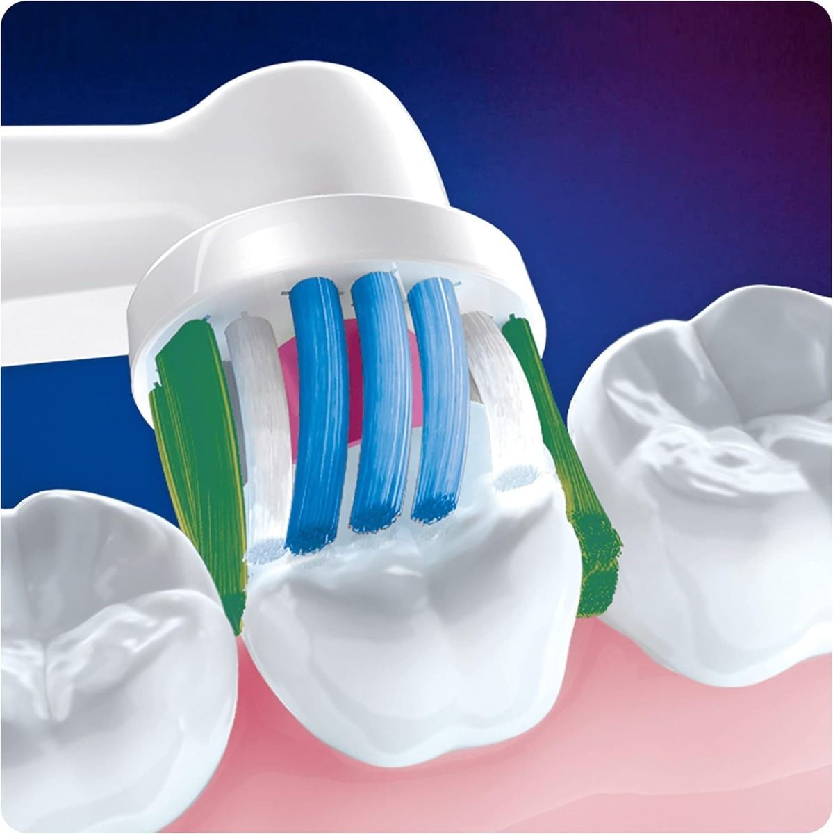 Oral-B 3D White Electric Toothbrush Replacement Heads, White, 4-Pack - CleanMaximiser Whitening Cup