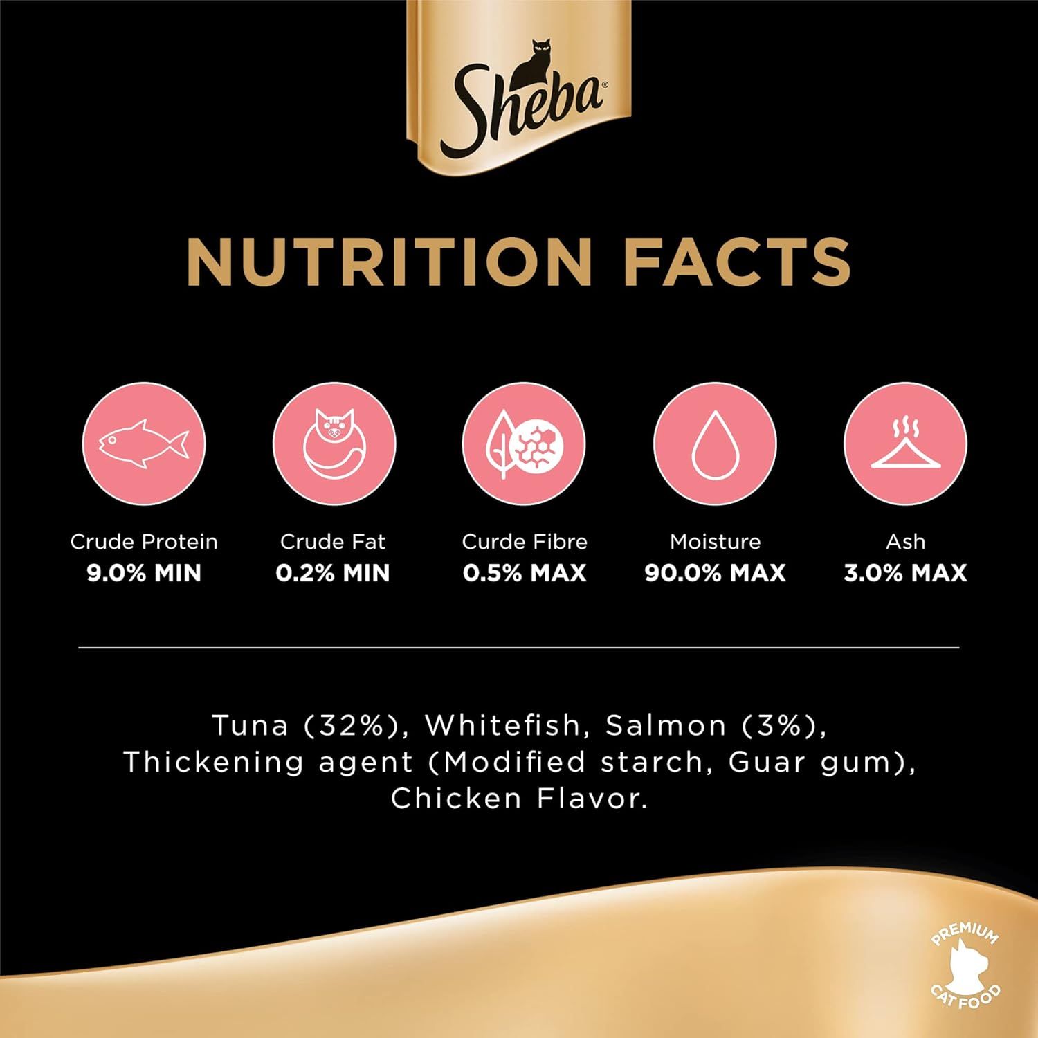 Sheba Tuna & Salmon Cat Food Can, Grain Free, 6x85g - Natural Ingredients & Essential Nutrients