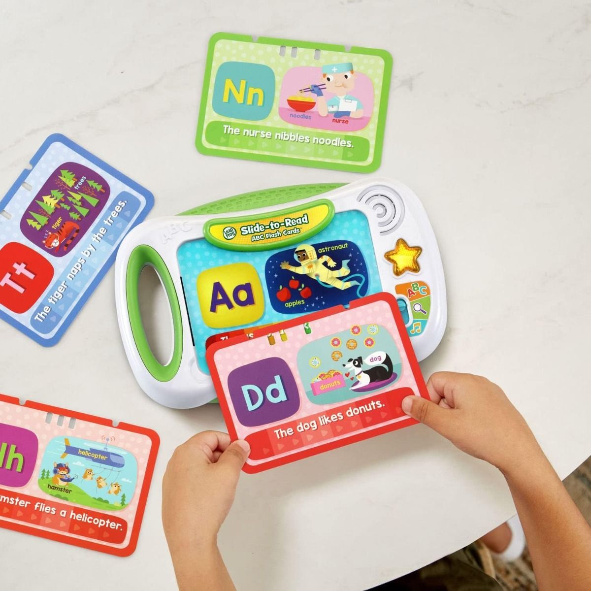 LeapFrog Slide to Read ABC Flash Cards - Interactive Educational Learning Tablet for Preschoolers
