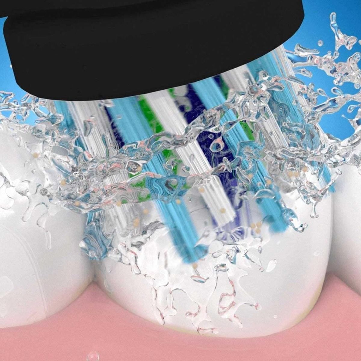 Oral-B CrossAction Electric Toothbrush Replacement Brush Heads, Black, 4-Count - Deep Cleaning