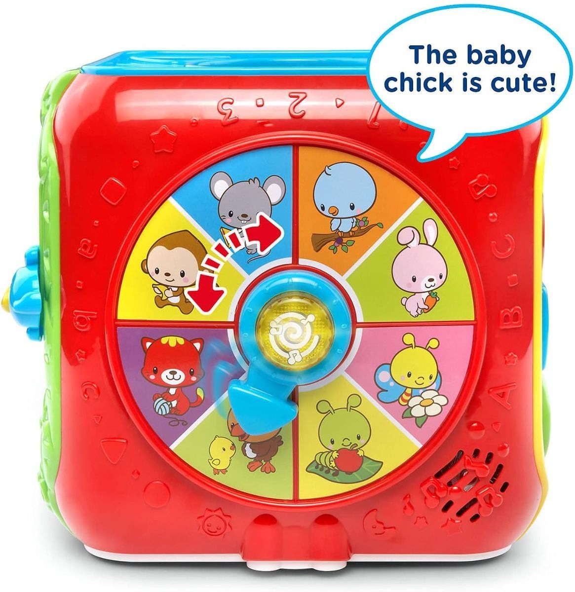 VTech Sort and Discover Activity Cube, Red - Interactive Learning Toy with 75+ Songs and Sounds