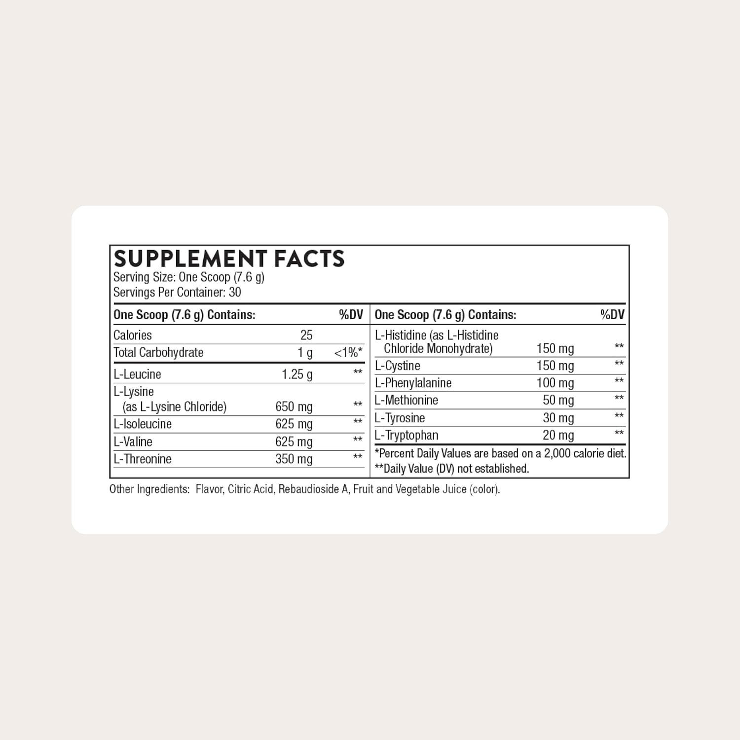 Thorne Amino Complex - EAA & BCAA Powder for Muscle Recovery - Berry Flavor - 30 Servings