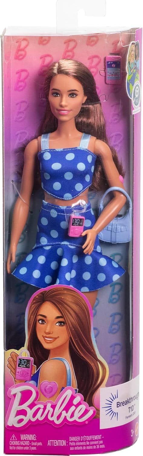 Barbie Fashionista Diabetes Doll - Fashionable Play for All Ages 3+