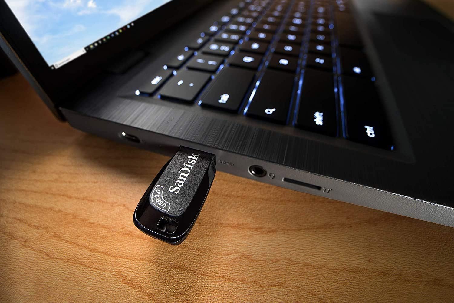 SanDisk Ultra Shift USB 3.0 Flash Drive 512GB with Up to 100MB/s Read Speed, Compact Portable Design & Plug-and-Play Storage | Black - 619659182342