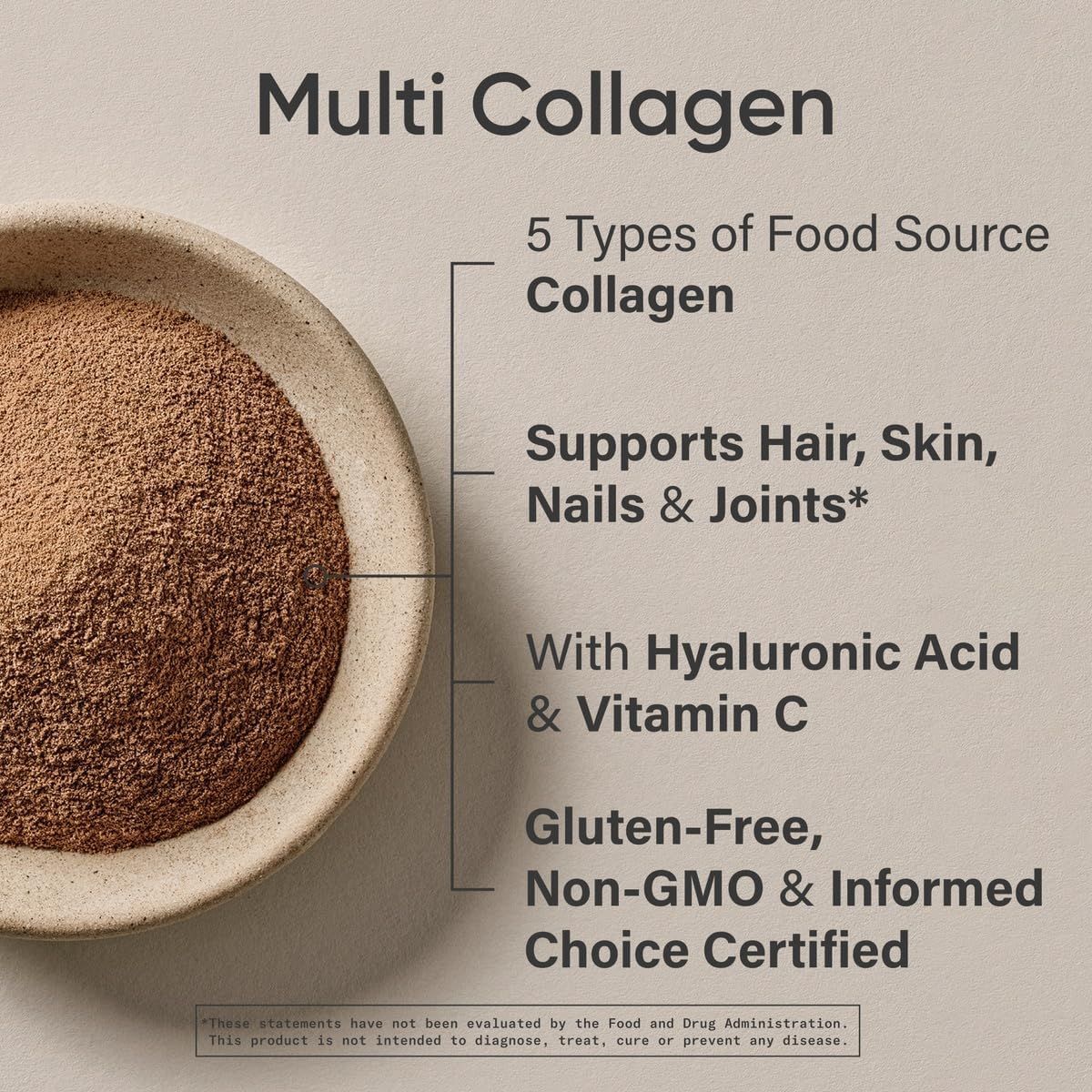 Sports Research Multi Collagen Protein Powder with Hyaluronic Acid & Vitamin C | 30 Servings