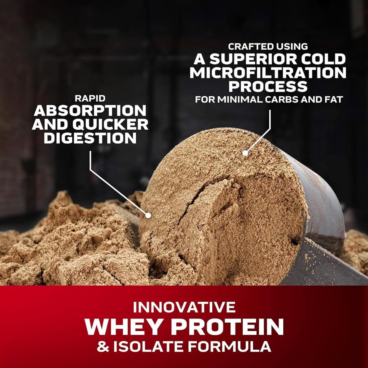 Muscletech Nitro-Tech Whey Protein Isolate & Peptides - Strawberry Flavor - 30g Protein per Scoop