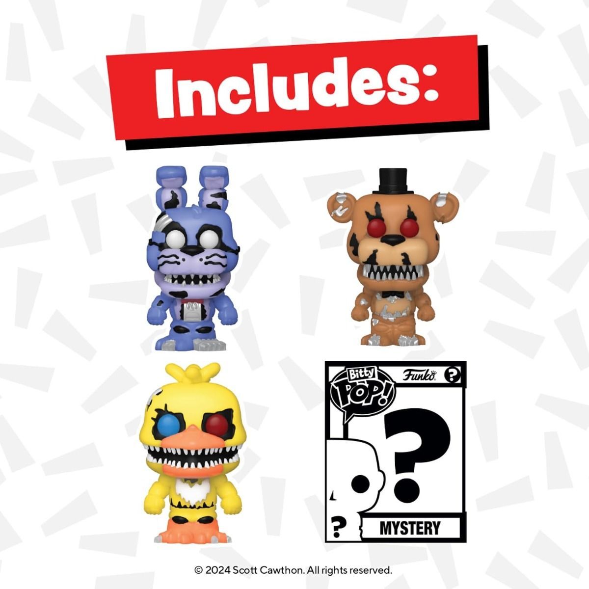 Funko Bitty Pop! Five Nights at Freddy's Nightmare Bonnie Figure with Surprise Mystery Mini