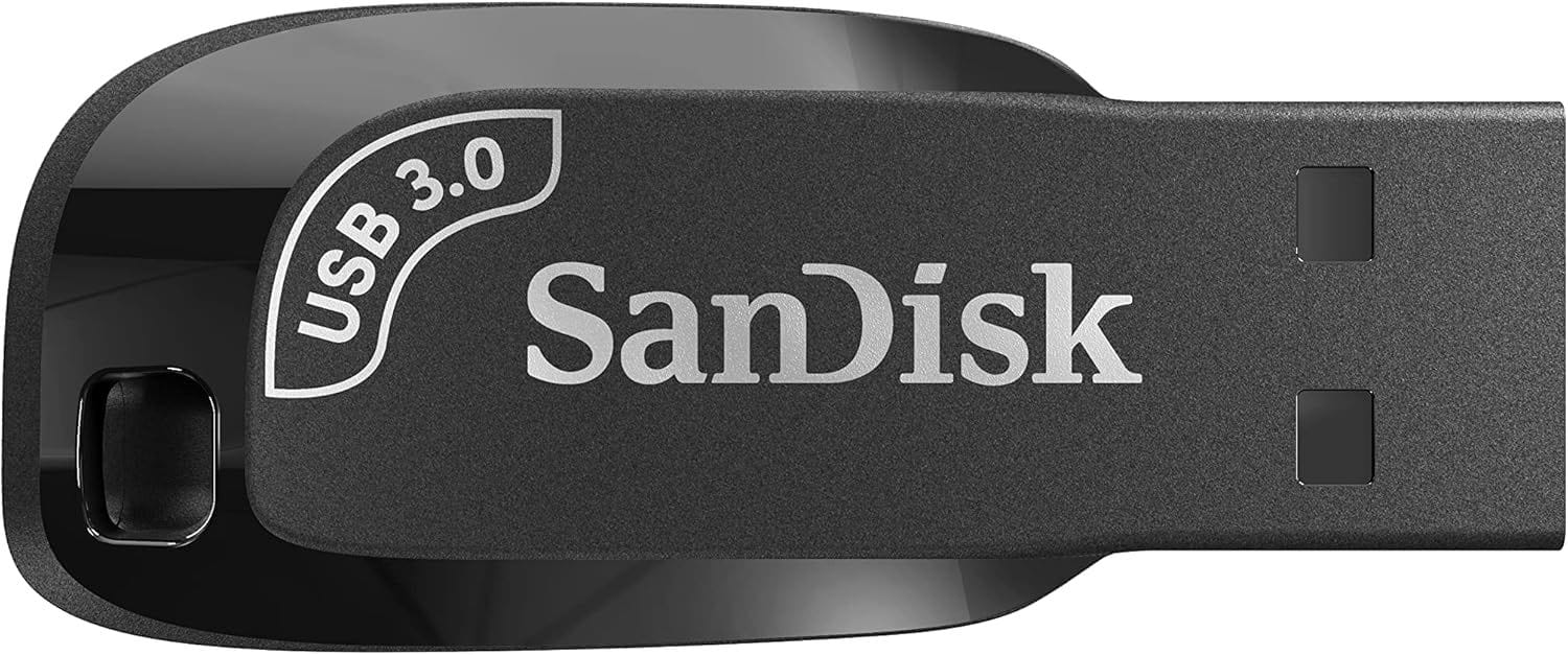 SanDisk Ultra Shift USB 3.0 Flash Drive 256GB with Up to 100MB/s Read Speed, Compact Portable Design, Fast File Transfers & Plug-and-Play Storage | Black - 619659182335