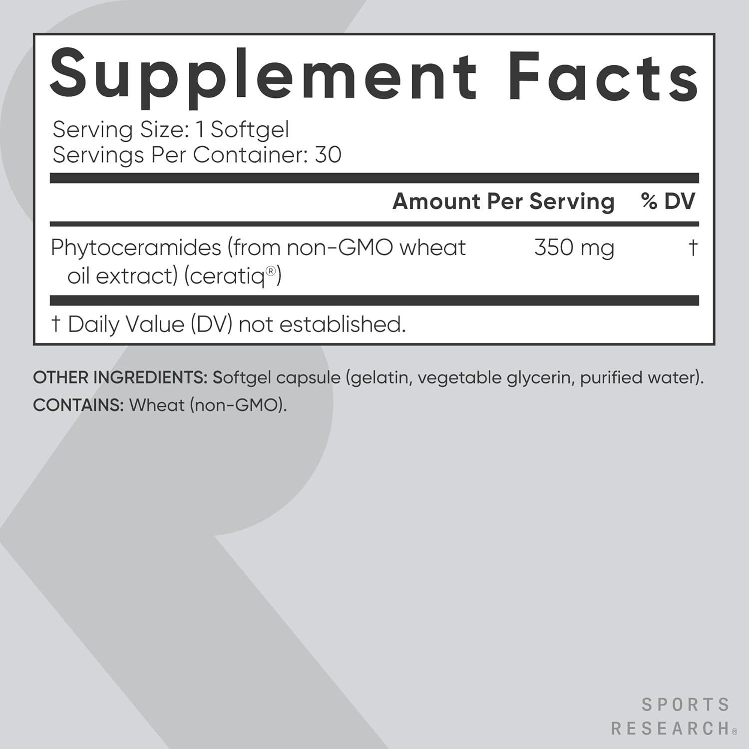 Sports Research Hydrate Your Skin with Phytoceramides | Sports Research 350mg