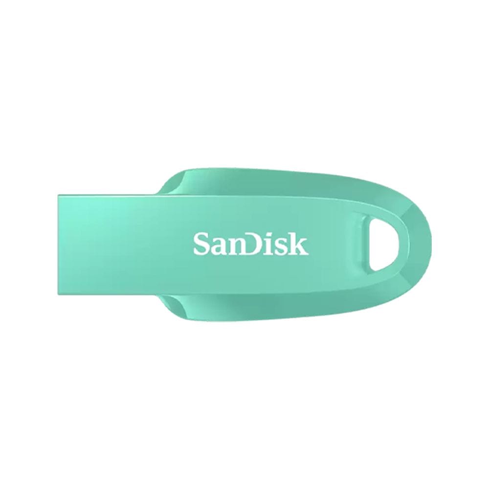 SanDisk Ultra Curve USB 3.2 Flash Drive 32GB with Up to 100MB/s Read Speed, Compact Capless Design, Keyring Loop & Plug-and-Play Storage | Green - 619659196653