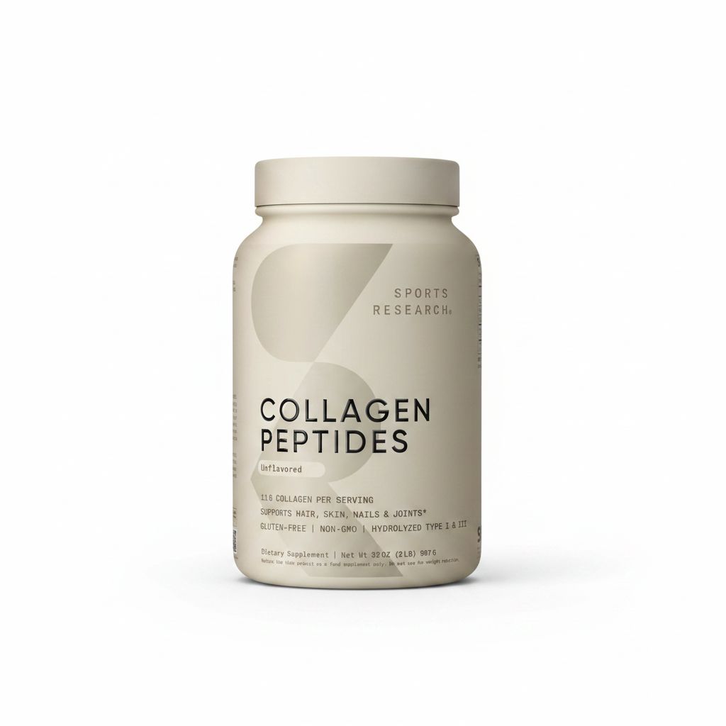 Sports Research - Grass-Fed Collagen Peptides Powder, 32oz - Paleo & Non-GMO