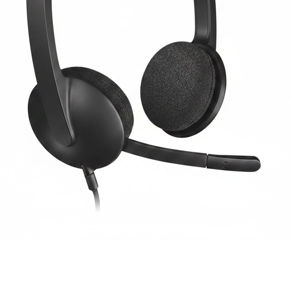 Logitech H340 USB PC Headset with Noise-Cancelling Microphone, Over-Ear - Black