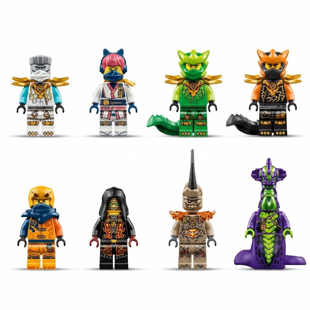 LEGO NINJAGO The Dragon of Life Green Dragon Building Set with 8 Minifigures and Villain 8+ years