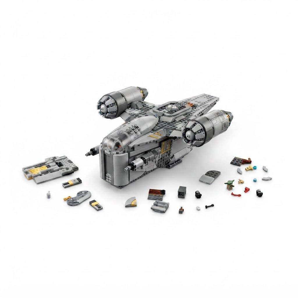 LEGO Star Wars Anzellan Starship Building Toy Set with Grogu and Anzellan Figures Grogu, 2 Anzellan Figures