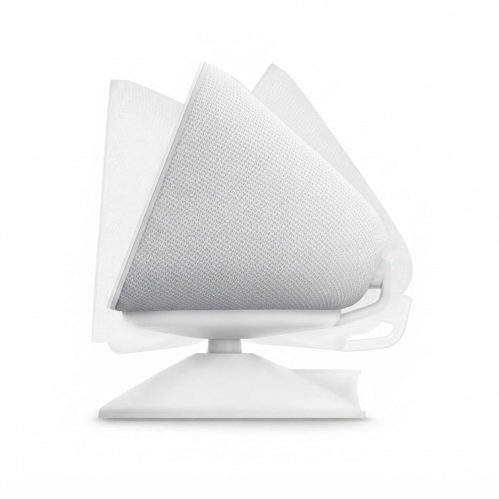 Amazon Echo Show 5 Adjustable Stand  (3rd Gen), 7.5W USB-C Charging Port, Adjustable Viewing Angle, Smart Display Stand | Glacier White