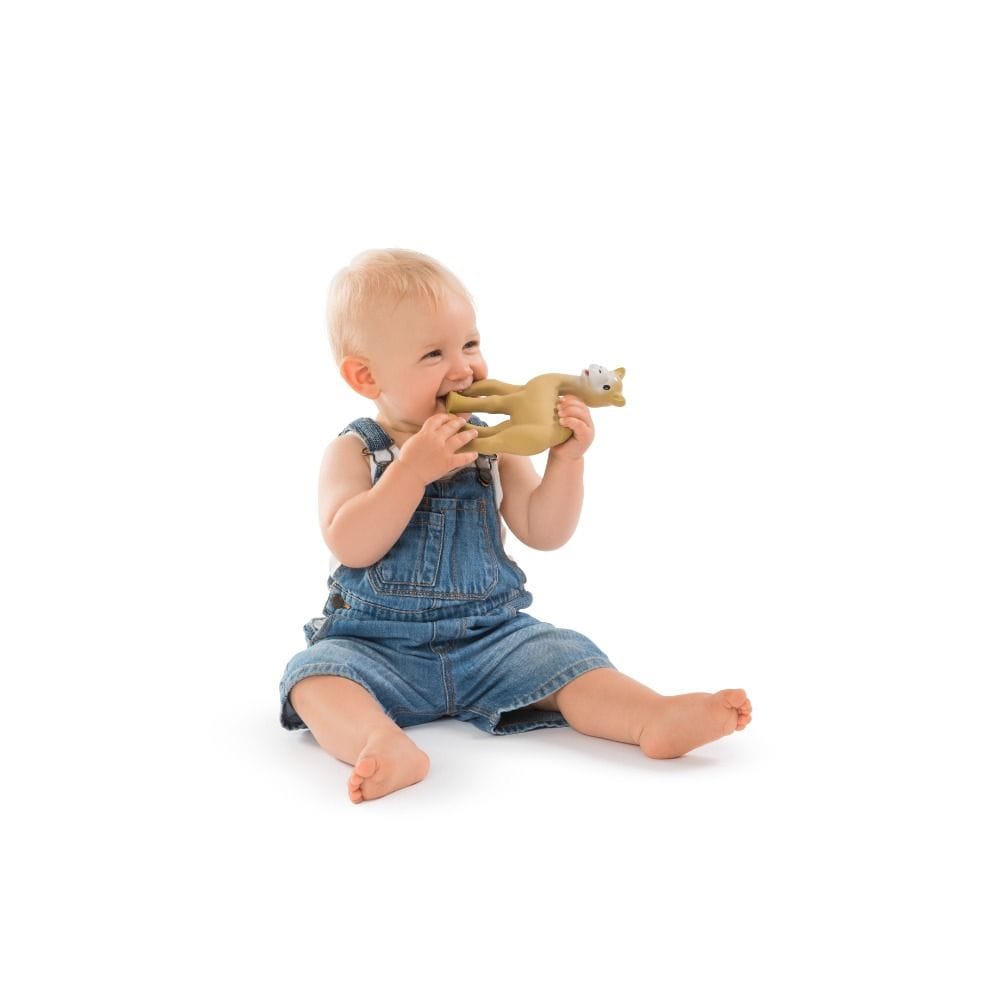 Sophie La Girafe Al'Thir The Camel Teether Toy 0+ Monthss, Easy To Grip And Lightweight, Stimulates 5 Senses, Painted With Non-toxic Food-grade Paints - Brown