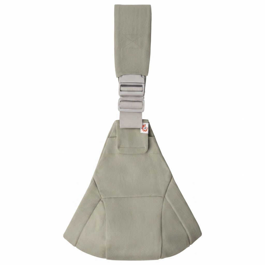 Ergobaby Upsie Sling Carrier, Ergonomic Wide Bucket Seat For Full Support, Cushioned Strap For Caregiver Comfort, Stylish And Reliable Design - Soft Olive