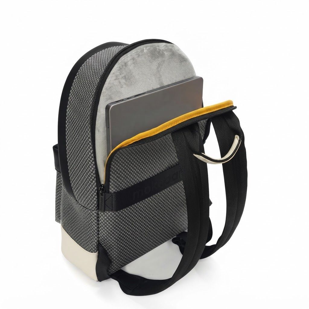 Mokobara The Kickstreet 21L Vegan Leather Backpack - Water-Resistant Laptop Daypack for 14-inch Laptop 