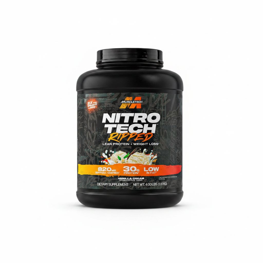 MuscleTech Nitro-Tech Ripped Whey Protein - 30g Protein, Weight Management, 42 Servings - French Van