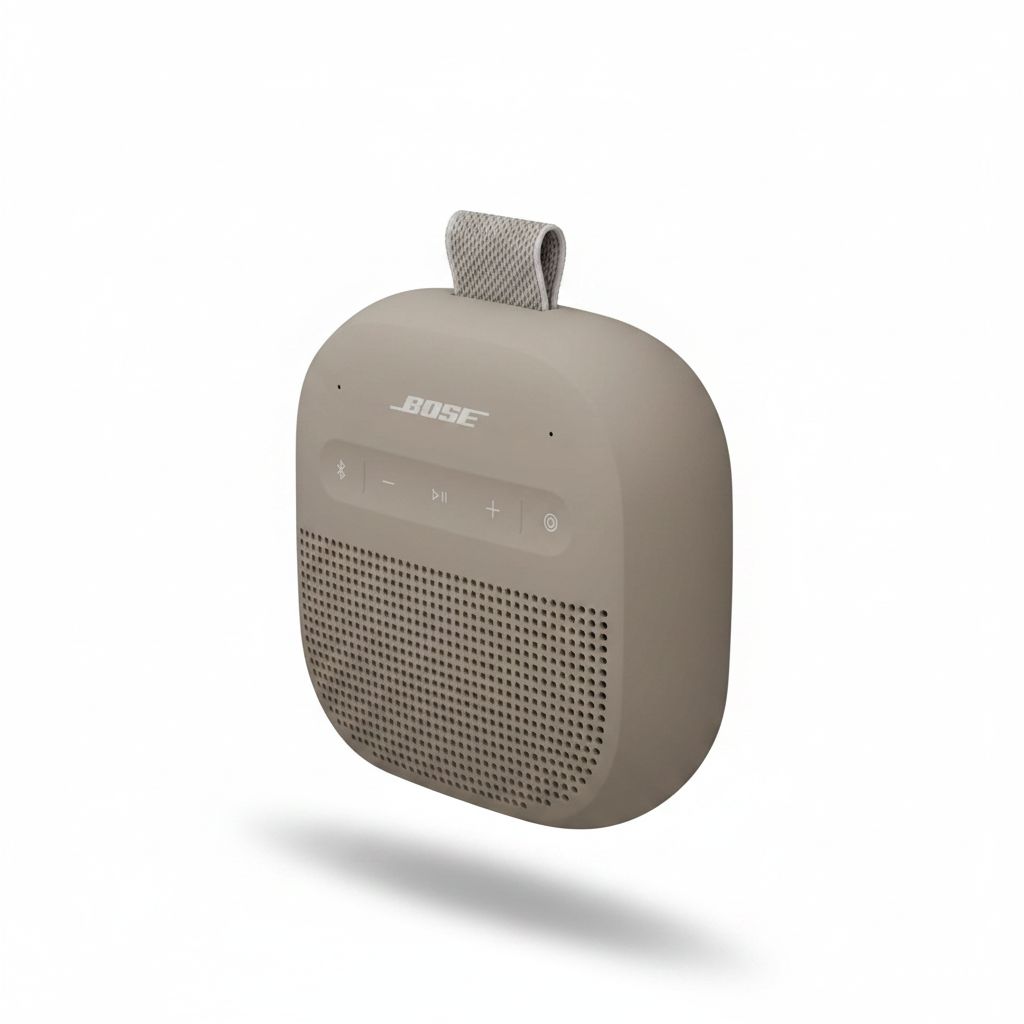 Bose SoundLink Micro Portable Bluetooth Speaker (2nd Gen), Waterproof, Compact Design, Powerful Sound, 12-Hour Battery Life - Sandstone