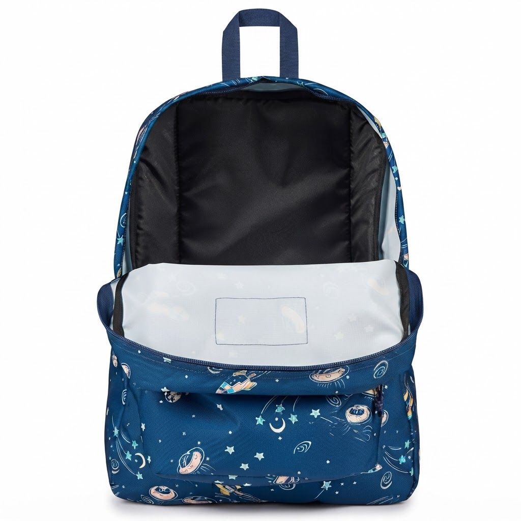 JanSport SuperBreak One Backpack - Classic Lightweight School, Travel, and Everyday Laptop Daypack 1 Main, 1 Front Utility